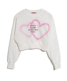 DOUBLE HEART SPRAYED SWEATSHIRTS