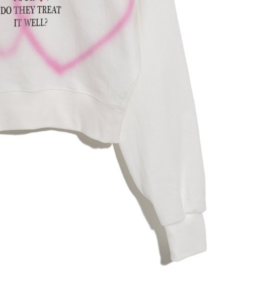 HIGH SCHOOL DISCO(ハイスクールディスコ)の「DOUBLE HEART SPRAYED SWEATSHIRTS(スウェット・レディース・その他・FREE)」の5枚目の写真