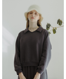 HOLAREST（オラ レスト）の「[トップス] オーガニックコットンカラー スウェットシャツ (コンテチャコール)（スウェット）」