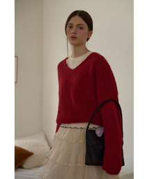 LETERIE CORSAGE TOTE BAG_BLACK