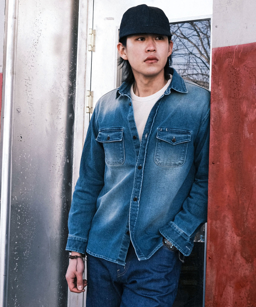 VDR（ブイディアール）の「DENIM WORK SHIRTS [Vintage Light]（シャツ/ブラウス・メンズ・その他・M/L/XL）」の7枚目の写真
