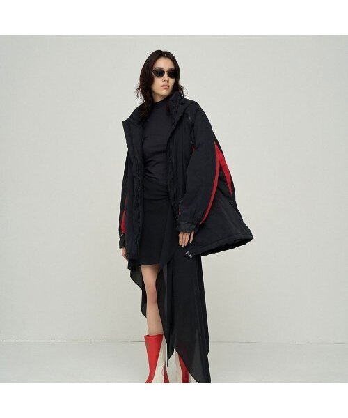LCDC TM(エルシーディーシーティーエム)の「WAX-COATED PUFFER JACKET(ダウンジャケット/コート・レディース・ブラック・ONE SIZE)」の2枚目の写真