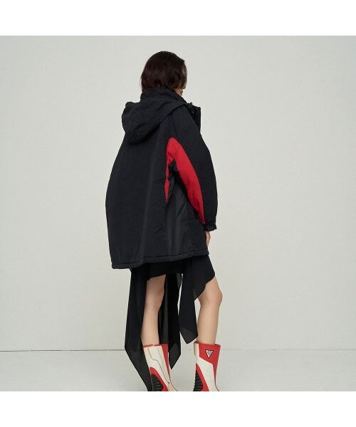LCDC TM(エルシーディーシーティーエム)の「WAX-COATED PUFFER JACKET(ダウンジャケット/コート・レディース・ブラック・ONE SIZE)」の4枚目の写真