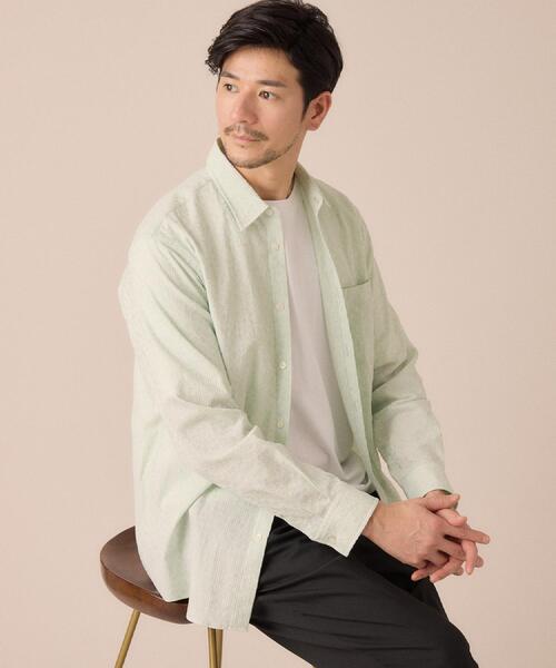 TAKEO KIKUCHI(タケオキクチ)の「播州 ドビーストライプ フラワーシャツ(シャツ/ブラウス・メンズ・オレンジ系その他4/ライトグレー系2/モスグリーン系2/ネイビー系2・02/03/04)」の15枚目の写真