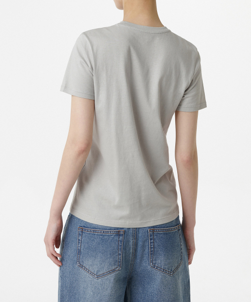 MUSINSA STANDARD WOMAN（ムシンサスタンダードウーマン）の「ウィメンズモーダルブレンドベーシッククルーネックTシャツ[ライトウォームグレー]（Tシャツ/カットソー・レディース・その他・LARGE/MEDIUM/SMALL/X-SMALL）」の3枚目の写真