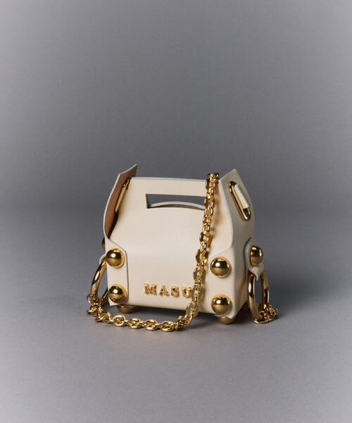 MASU(エムエーエスユー)の「MASU/エムエーエスユー/LEATHER CAKE BAG PETIT/M26U6OJ007(ショルダーバッグ・メンズ・ブラック/ホワイト/モスグリーン・F)」の2枚目の写真