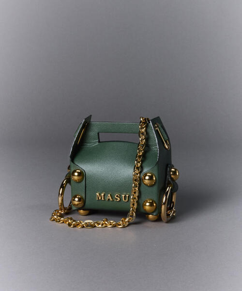 MASU(エムエーエスユー)の「MASU/エムエーエスユー/LEATHER CAKE BAG PETIT/M26U6OJ007(ショルダーバッグ・メンズ・ブラック/ホワイト/モスグリーン・F)」の3枚目の写真
