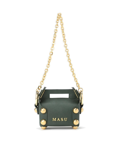 MASU(エムエーエスユー)の「MASU/エムエーエスユー/LEATHER CAKE BAG PETIT/M26U6OJ007(ショルダーバッグ・メンズ・ブラック/ホワイト/モスグリーン・F)」の5枚目の写真