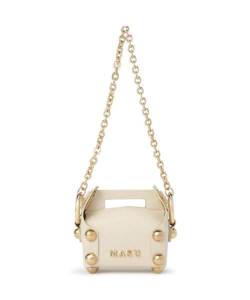 MASU(エムエーエスユー)の「MASU/エムエーエスユー/LEATHER CAKE BAG PETIT/M26U6OJ007(ショルダーバッグ・メンズ・ブラック/ホワイト/モスグリーン・F)」の6枚目の写真