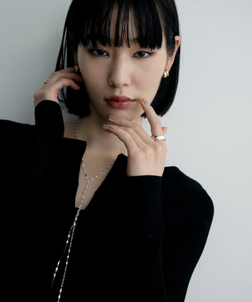 COCOSHNIK ONKITSCH（ココシュニックオンキッチュ）の「シルバー フラットブレイドリング（16号、18号）（リング・レディース・シルバー・18/16）」の6枚目の写真