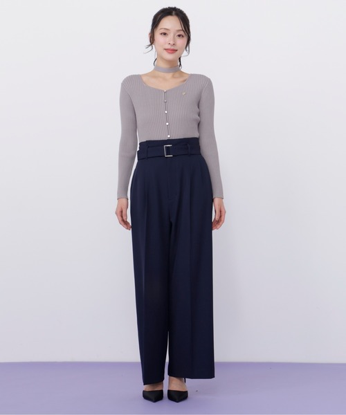 JILL by JILL STUART(ジルバイジルスチュアート)の「チョーカー付きスクエアニット(ニット/セーター・レディース・グレー/レッド/ホワイト/ブラック・FREE)」の13枚目の写真