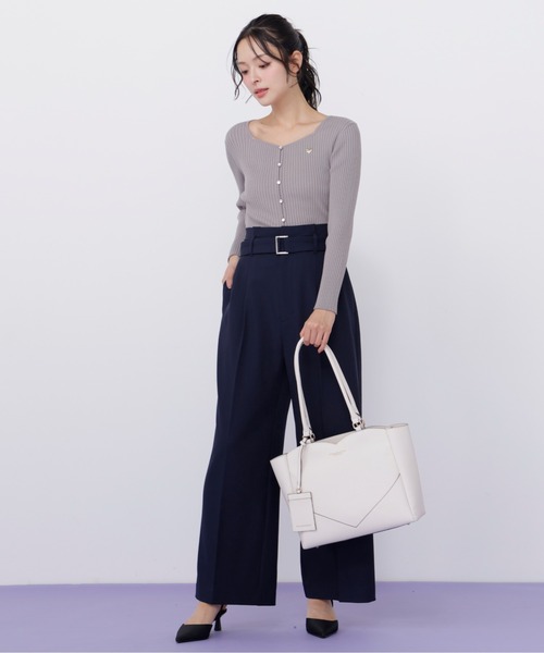 JILL by JILL STUART(ジルバイジルスチュアート)の「チョーカー付きスクエアニット(ニット/セーター・レディース・グレー/レッド/ホワイト/ブラック・FREE)」の14枚目の写真