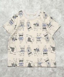 DILASH（ディラッシュ）の「【お揃い可◎・綿100%】フレンチブルドッグ総柄プリントTシャツ（Tシャツ/カットソー）」