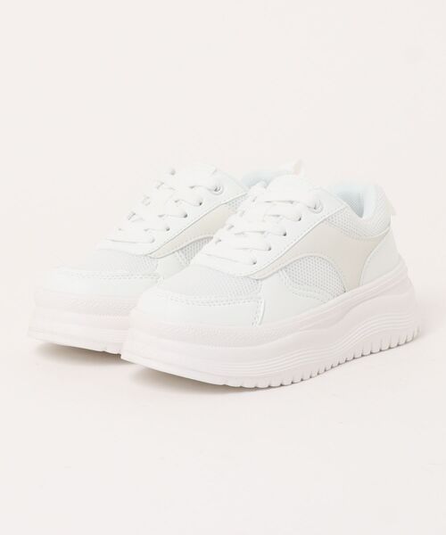 algy（アルジー）の「ALGY / コート系 アクティブ スニーカー（スニーカー・キッズ・ブラック/ホワイト系その他/ホワイト・21.0cm/20.0cm/24.0cm/23.0cm/22.0cm）」の2枚目の写真