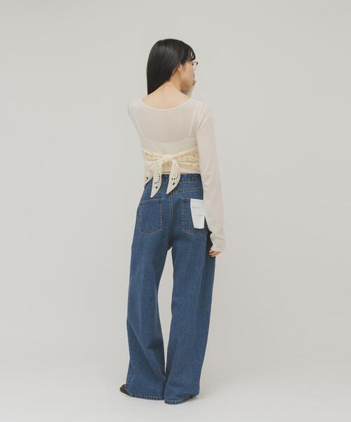 KBF（ケイビーエフ）の「タックドレープロンTEE（Tシャツ/カットソー・レディース・ピンク/ブラウン/アイボリー・ONE）」の8枚目の写真