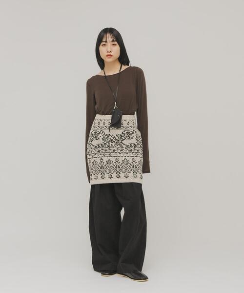 KBF（ケイビーエフ）の「タックドレープロンTEE（Tシャツ/カットソー・レディース・ピンク/ブラウン/アイボリー・ONE）」の21枚目の写真