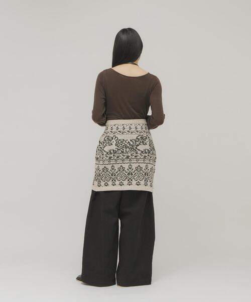 KBF（ケイビーエフ）の「タックドレープロンTEE（Tシャツ/カットソー・レディース・ピンク/ブラウン/アイボリー・ONE）」の22枚目の写真