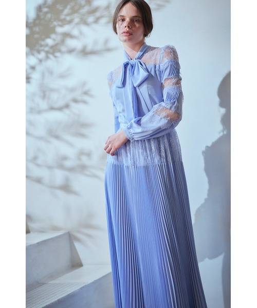 Estella.K(エステラケー)の「Frances Lace Dress スカラップレースタイドレス(ワンピース・レディース・ネイビー/サックスブルー/オフホワイト・FREE)」の15枚目の写真