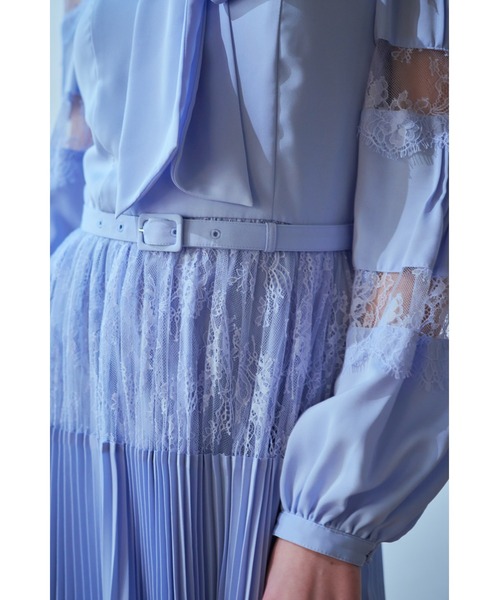 Estella.K(エステラケー)の「Frances Lace Dress スカラップレースタイドレス(ワンピース・レディース・ネイビー/サックスブルー/オフホワイト・FREE)」の11枚目の写真
