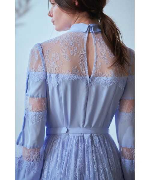 Estella.K(エステラケー)の「Frances Lace Dress スカラップレースタイドレス(ワンピース・レディース・ネイビー/サックスブルー/オフホワイト・FREE)」の20枚目の写真