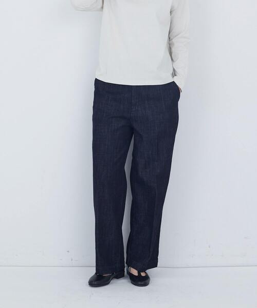 ADIEU TRISTESSE（アデュートリステス）の「センタープレスストレートパンツ（その他パンツ・レディース・キナリ/インディゴブルー/ブルーグレー・36）」の3枚目の写真