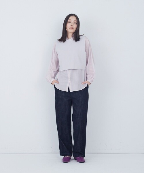 ADIEU TRISTESSE(アデュートリステス)の「センタープレスストレートパンツ(その他パンツ・レディース・キナリ/インディゴブルー/ブルーグレー・36/38)」の12枚目の写真