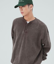 SW ワッフル ヘンリーネック カットソー