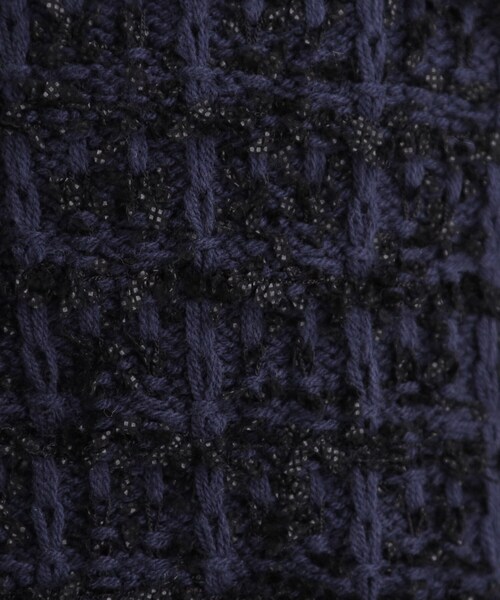 LAURA ASHLEY（ローラアシュレイ）の「【洗える／テープヤーン】ツイードカーディガン（カーディガン/ボレロ・レディース・ホワイト系/ネイビー・38/40）」の10枚目の写真