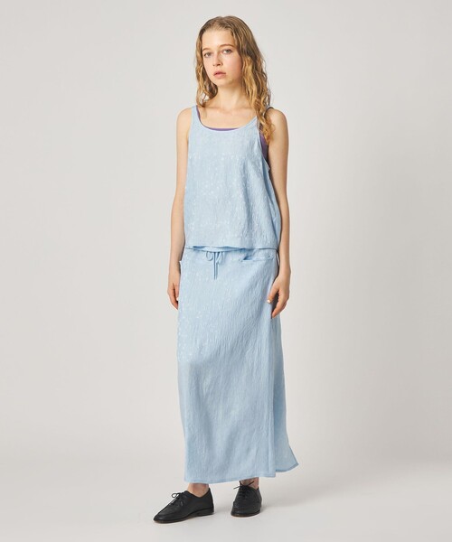 Steven Alan(スティーブンアラン)の「<Steven Alan>フラワー ジャガード タンクトップ(シャツ/ブラウス・レディース・ライトブルー/ブラック・FREE)」の3枚目の写真