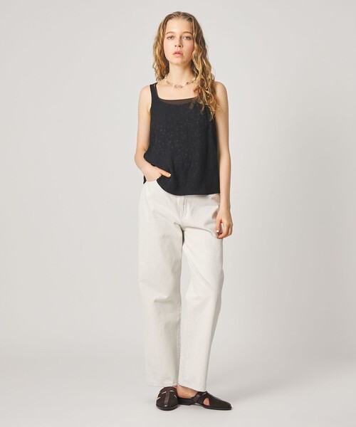 Steven Alan(スティーブンアラン)の「<Steven Alan>フラワー ジャガード タンクトップ(シャツ/ブラウス・レディース・ライトブルー/ブラック・FREE)」の5枚目の写真