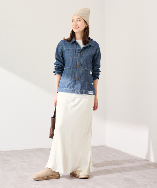 FRAMeWORK（フレームワーク）の「UNION HERCULES/ユニオンヘラクレス MADE denim インディゴダンガリージャケット（デニムジャケット・レディース・ブルー系その他・FREE）」の2枚目の写真