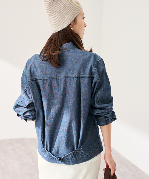 FRAMeWORK（フレームワーク）の「UNION HERCULES/ユニオンヘラクレス MADE denim インディゴダンガリージャケット（デニムジャケット・レディース・ブルー系その他・FREE）」の7枚目の写真