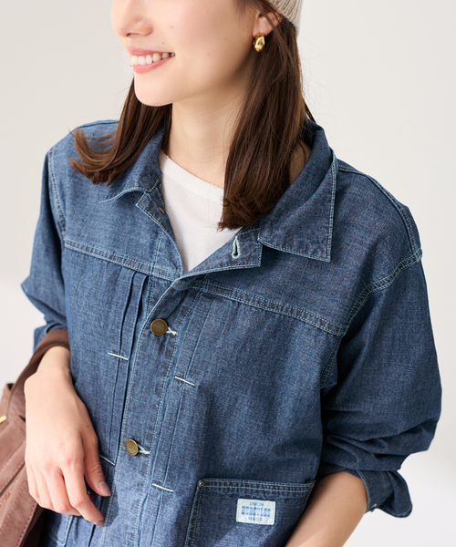 FRAMeWORK（フレームワーク）の「UNION HERCULES/ユニオンヘラクレス MADE denim インディゴダンガリージャケット（デニムジャケット・レディース・ブルー系その他・FREE）」の8枚目の写真