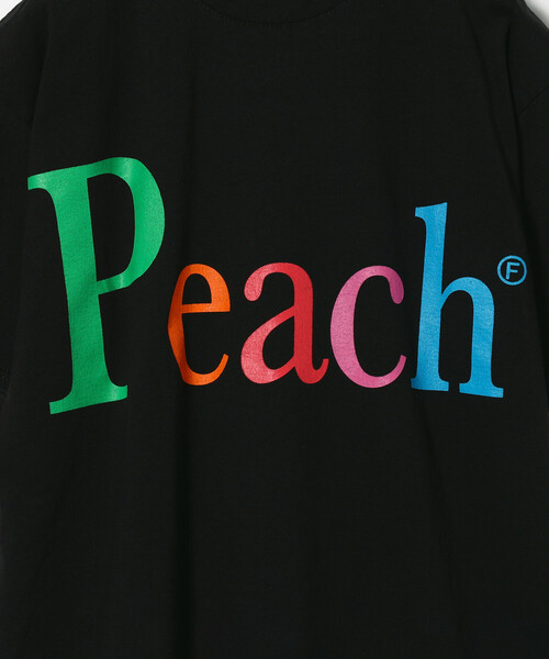 FREAK'S STORE(フリークスストア)の「byeA./バイエー NOT APPLE T-shirt Peach/バイエー ロゴTシャツ(Tシャツ/カットソー・レディース・ブラック/ホワイト・MEDIUM)」の4枚目の写真