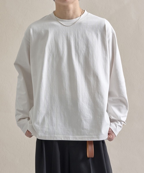 epnok（エプノック）の「ファンクショナルルーズロンTee（Tシャツ/カットソー・メンズ・ブラック/オフホワイト/チャコールグレー/アッシュグレー・SMALL/MEDIUM/LARGE）」の2枚目の写真