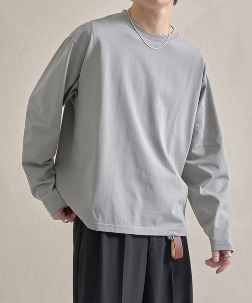 epnok（エプノック）の「ファンクショナルルーズロンTee（Tシャツ/カットソー・メンズ・ブラック/オフホワイト/チャコールグレー/アッシュグレー・SMALL/MEDIUM/LARGE）」の4枚目の写真