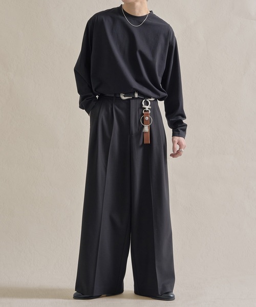 epnok（エプノック）の「ファンクショナルルーズロンTee（Tシャツ/カットソー・メンズ・ブラック/オフホワイト/チャコールグレー/アッシュグレー・SMALL/MEDIUM/LARGE）」の6枚目の写真