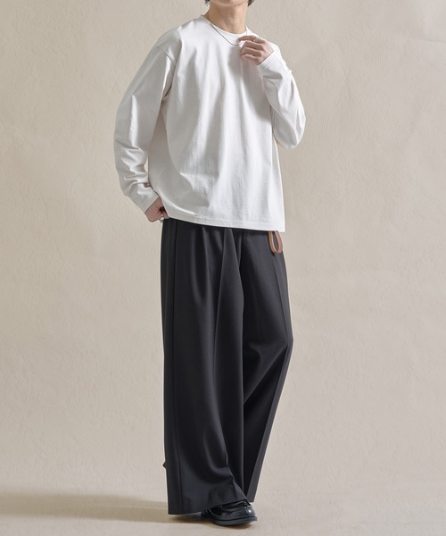 epnok（エプノック）の「ファンクショナルルーズロンTee（Tシャツ/カットソー・メンズ・ブラック/オフホワイト/チャコールグレー/アッシュグレー・SMALL/MEDIUM/LARGE）」の14枚目の写真