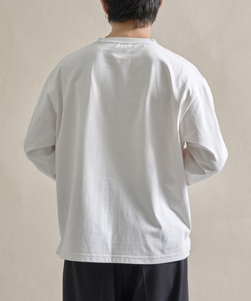 epnok（エプノック）の「ファンクショナルルーズロンTee（Tシャツ/カットソー・メンズ・ブラック/オフホワイト/チャコールグレー/アッシュグレー・SMALL/MEDIUM/LARGE）」の8枚目の写真