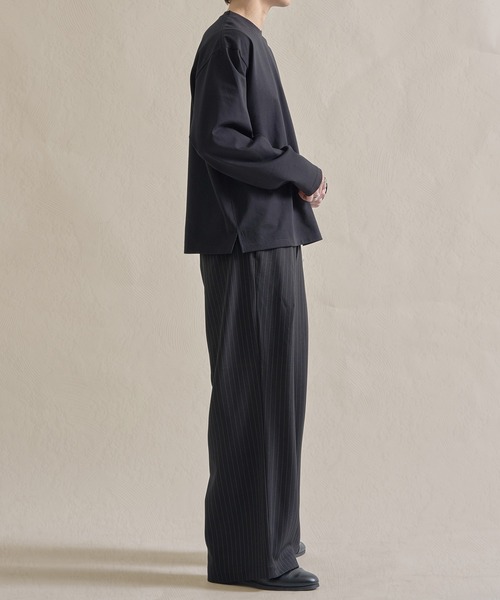 epnok（エプノック）の「ファンクショナルルーズロンTee（Tシャツ/カットソー・メンズ・ブラック/オフホワイト/チャコールグレー/アッシュグレー・SMALL/MEDIUM/LARGE）」の20枚目の写真