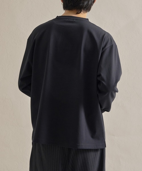 epnok（エプノック）の「ファンクショナルルーズロンTee（Tシャツ/カットソー・メンズ・ブラック/オフホワイト/チャコールグレー/アッシュグレー・SMALL/MEDIUM/LARGE）」の17枚目の写真