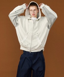 UNISEX】DAMAGE DESIGN ZIP HOODIE/ダメージデザインジップフーディ