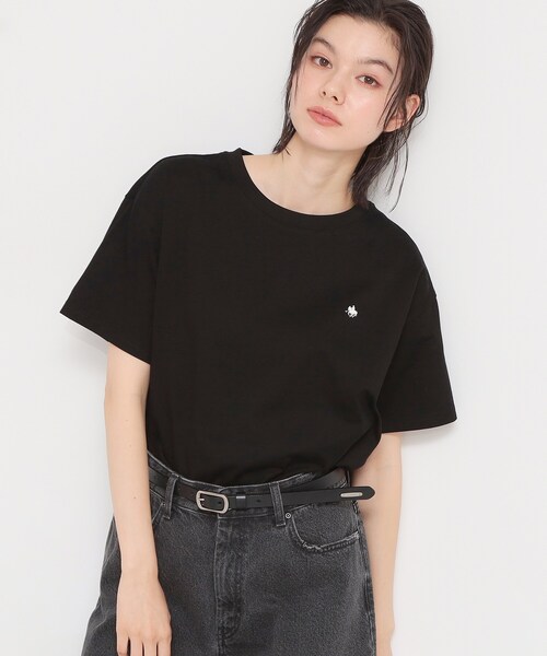 THE SHOP TK (ザ ショップ ティーケー )の「【POLO BCS 別注】ワンポイント刺繍T(Tシャツ/カットソー・レディース・ブラック/オフホワイト/ピンク・12/13)」の3枚目の写真