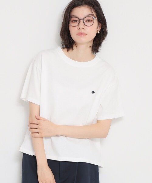 THE SHOP TK (ザ ショップ ティーケー )の「【POLO BCS 別注】ワンポイント刺繍T(Tシャツ/カットソー・レディース・ブラック/オフホワイト/ピンク・12/13)」の4枚目の写真