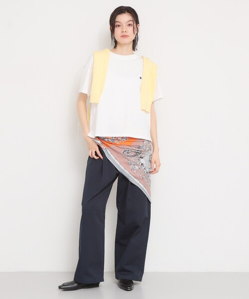 THE SHOP TK (ザ ショップ ティーケー )の「【POLO BCS 別注】ワンポイント刺繍T(Tシャツ/カットソー・レディース・ブラック/オフホワイト/ピンク・12/13)」の6枚目の写真