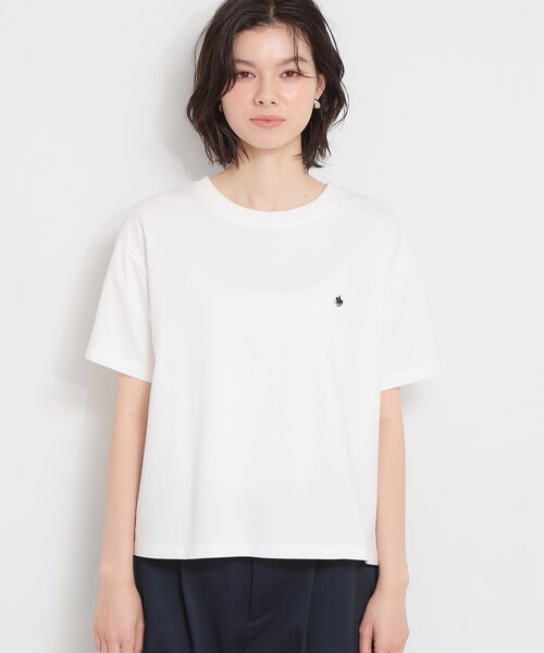 THE SHOP TK (ザ ショップ ティーケー )の「【POLO BCS 別注】ワンポイント刺繍T(Tシャツ/カットソー・レディース・ブラック/オフホワイト/ピンク・12/13)」の16枚目の写真