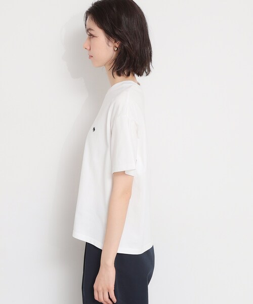 THE SHOP TK (ザ ショップ ティーケー )の「【POLO BCS 別注】ワンポイント刺繍T(Tシャツ/カットソー・レディース・ブラック/オフホワイト/ピンク・12/13)」の17枚目の写真