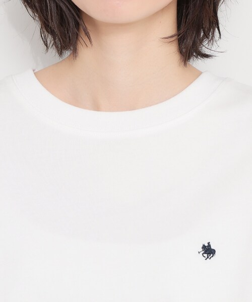 THE SHOP TK (ザ ショップ ティーケー )の「【POLO BCS 別注】ワンポイント刺繍T(Tシャツ/カットソー・レディース・ブラック/オフホワイト/ピンク・12/13)」の19枚目の写真