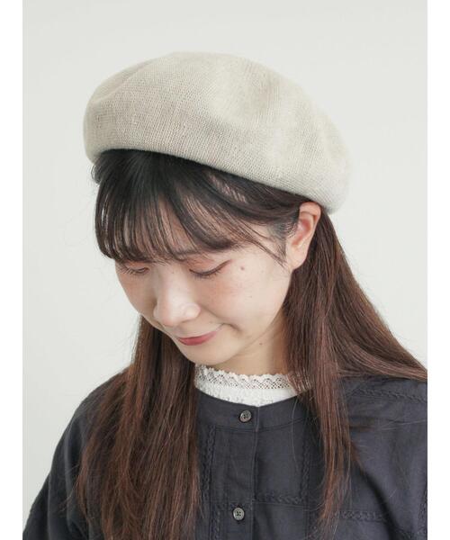 Samansa Mos2（サマンサ モスモス）の「【消臭効果】ベレー帽（ハット・レディース・チャコールグレー/ベージュ/モカ・F）」の4枚目の写真