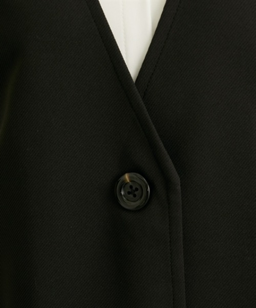 nissen（ニッセン）の「２点セット（ペプラムジレ＋テーパードパンツ）（カバーオール・レディース・モカ/ブラック・M/L）」の18枚目の写真